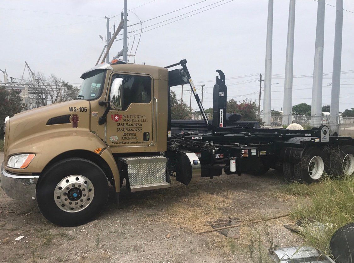 Dumpster Truck — Corpus Christi, TX — White Star Services LLC Dumpster Truck — Corpus Christi, TX — White Star Services LLC